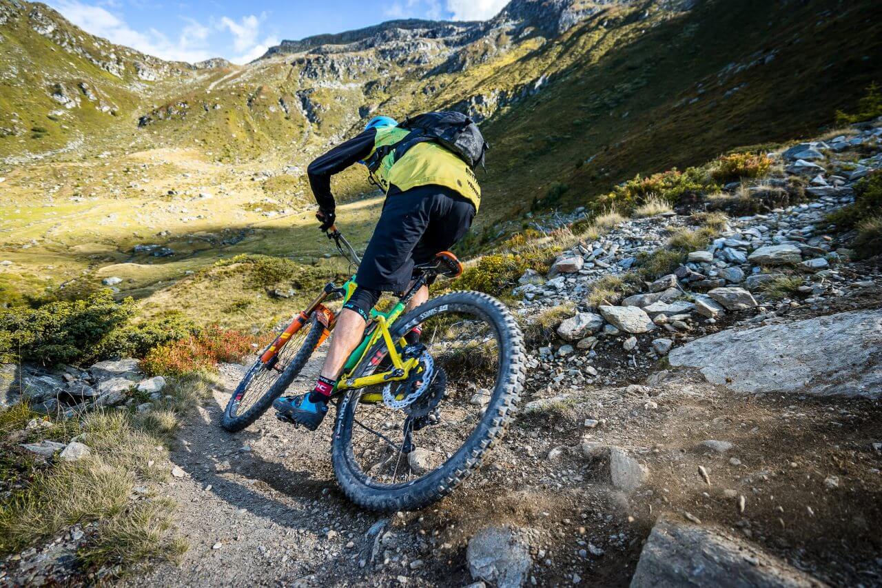 Ludo May on a trail below Col de Mille